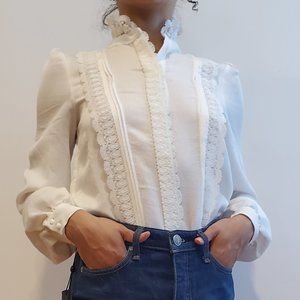 Sézane Ambra Lace Blouse